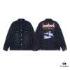 Balenciaga 2024 Fall/Winter New Loose Oversized Denim Jacket with Eiffel Tower Design