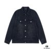 Balenciaga 2024 Fall/Winter New Loose Oversized Denim Jacket with Eiffel Tower Design