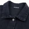 Balenciaga 2024 Fall/Winter New Loose Oversized Denim Jacket with Eiffel Tower Design