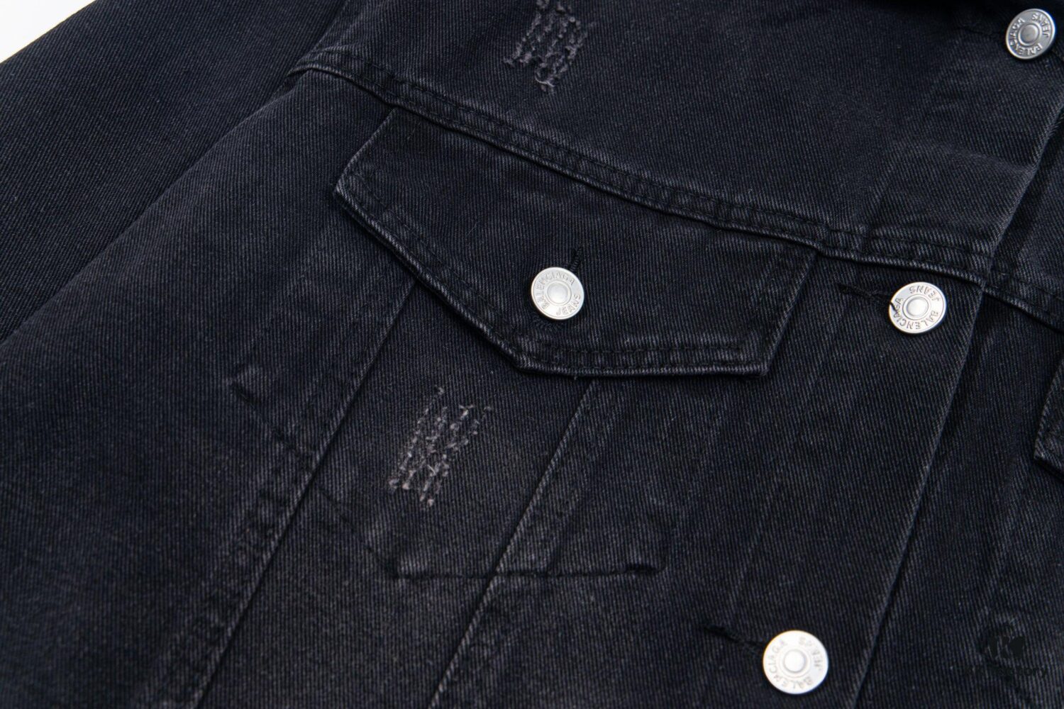 Balenciaga 2024 Fall/Winter New Loose Oversized Denim Jacket with Eiffel Tower Design