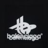 Balenciaga Phantom Double Logo Classic Print Short Sleeve T-Shirt Unisex Loose Fit Cotton 260g 32s