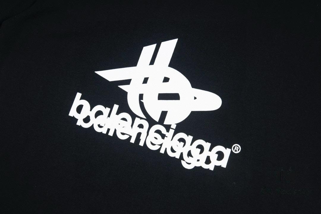 Balenciaga Phantom Double Logo Classic Print Short Sleeve T-Shirt