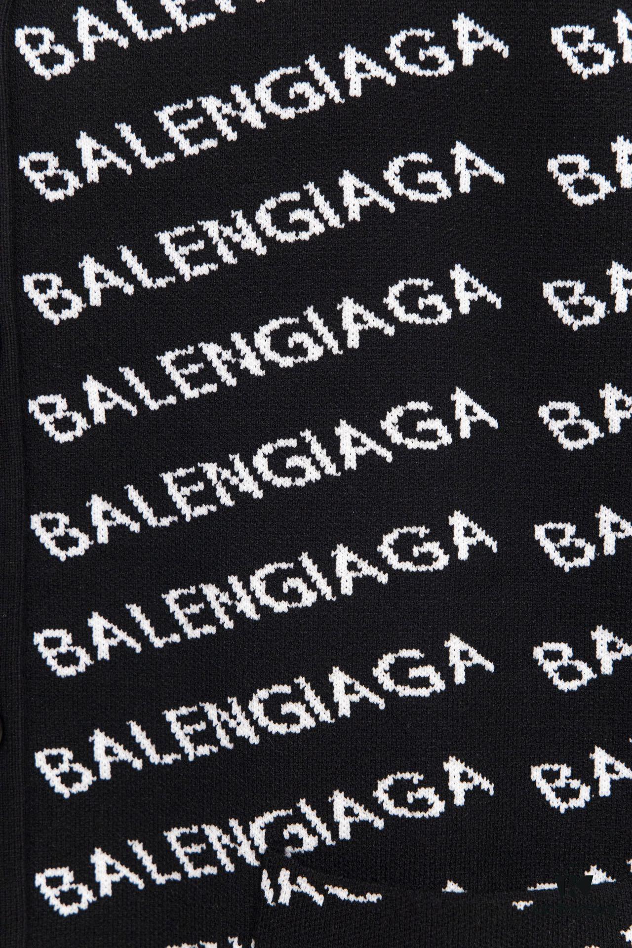 Balmain-inspired All-over Print Knit Cardigan Jacket, Unisex Design, High-quality Wool Blend Ultra-fine Core-spun Yarn, Elegant and Timeless Style