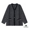 Paris Printed Knit Message Cardigan Unisex - High-Quality Wool Blend Oversized Fit