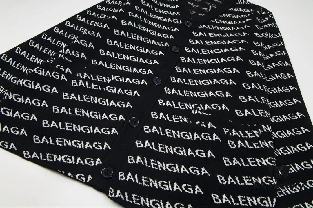 Paris Printed Knit Message Cardigan Unisex - High-Quality Wool Blend Oversized Fit