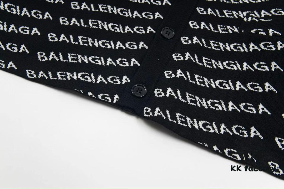 Paris Printed Knit Message Cardigan Unisex - High-Quality Wool Blend Oversized Fit