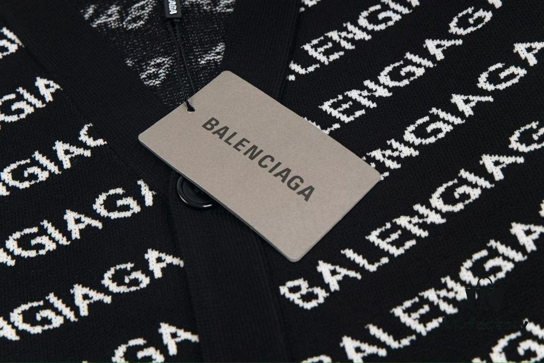 Paris Printed Knit Message Cardigan Unisex - High-Quality Wool Blend Oversized Fit