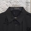 Balenciaga 2024 SS New Lock Print Flocked Shirt Unisex - Cotton Satin Fabric with Classic Grid Design