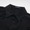 Balenciaga 2024 SS New Arrival Flocked Print Velvet Shirt Unisex with Logo Buckle Closure