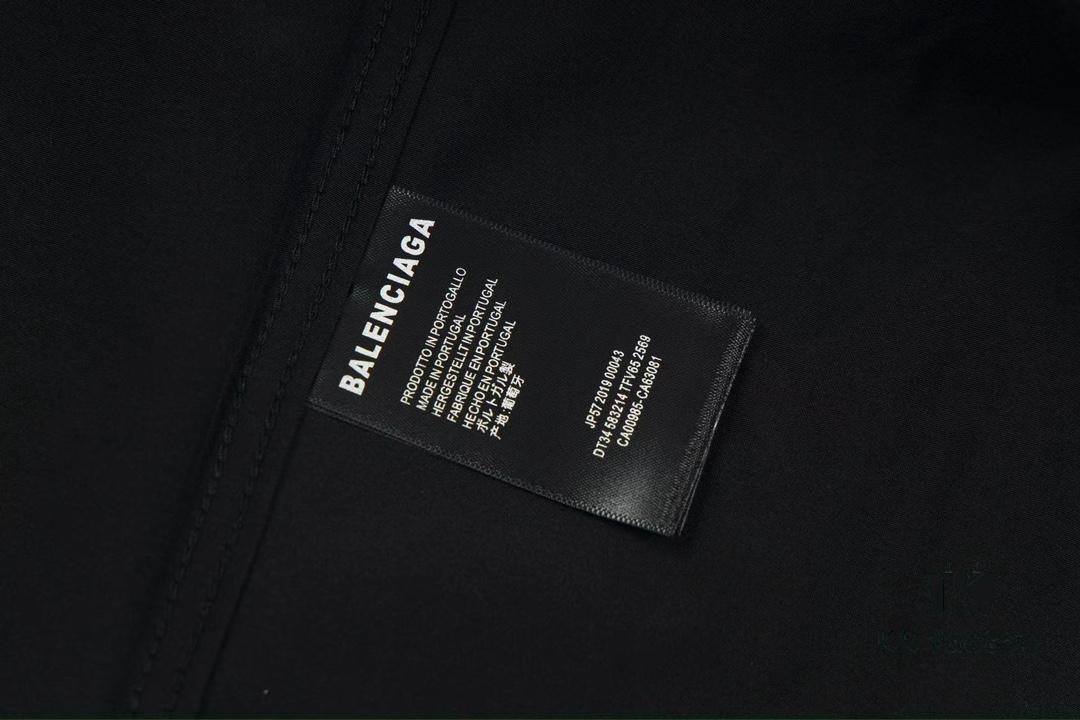 Balenciaga 2024 SS New Arrival Flocked Print Velvet Shirt Unisex with Logo Buckle Closure