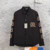 New Arrival Balenciaga BLCG 24SS Double-B Orange Graffiti Dual-Arm Print Logo Long-Sleeve Shirt