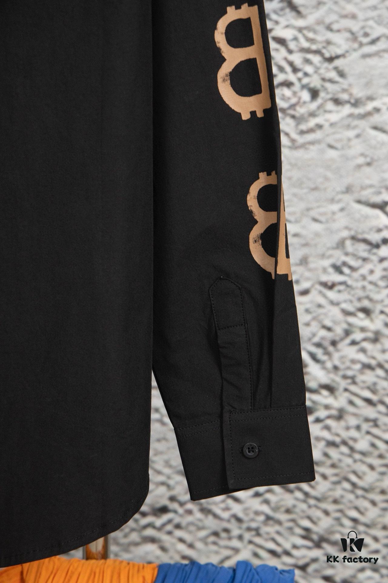 New Arrival Balenciaga BLCG 24SS Double-B Orange Graffiti Dual-Arm Print Logo Long-Sleeve Shirt