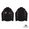 New Balenciaga BLCG 24SS Double-B Orange Graffiti Logo Long Sleeve Shirt with Dual-Arm Print