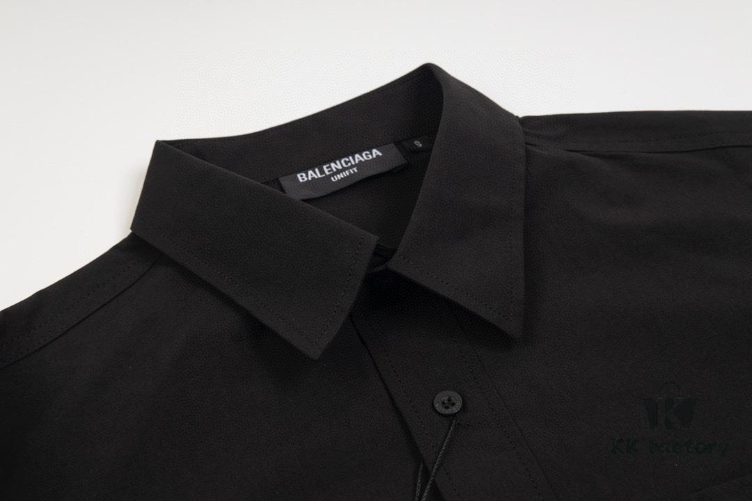 New Balenciaga BLCG 24SS Double-B Orange Graffiti Logo Long Sleeve Shirt with Dual-Arm Print