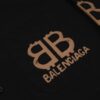 New Balenciaga BLCG 24SS Double-B Orange Graffiti Logo Long Sleeve Shirt with Dual-Arm Print
