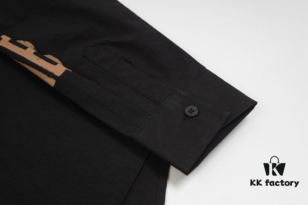 New Balenciaga BLCG 24SS Double-B Orange Graffiti Logo Long Sleeve Shirt with Dual-Arm Print