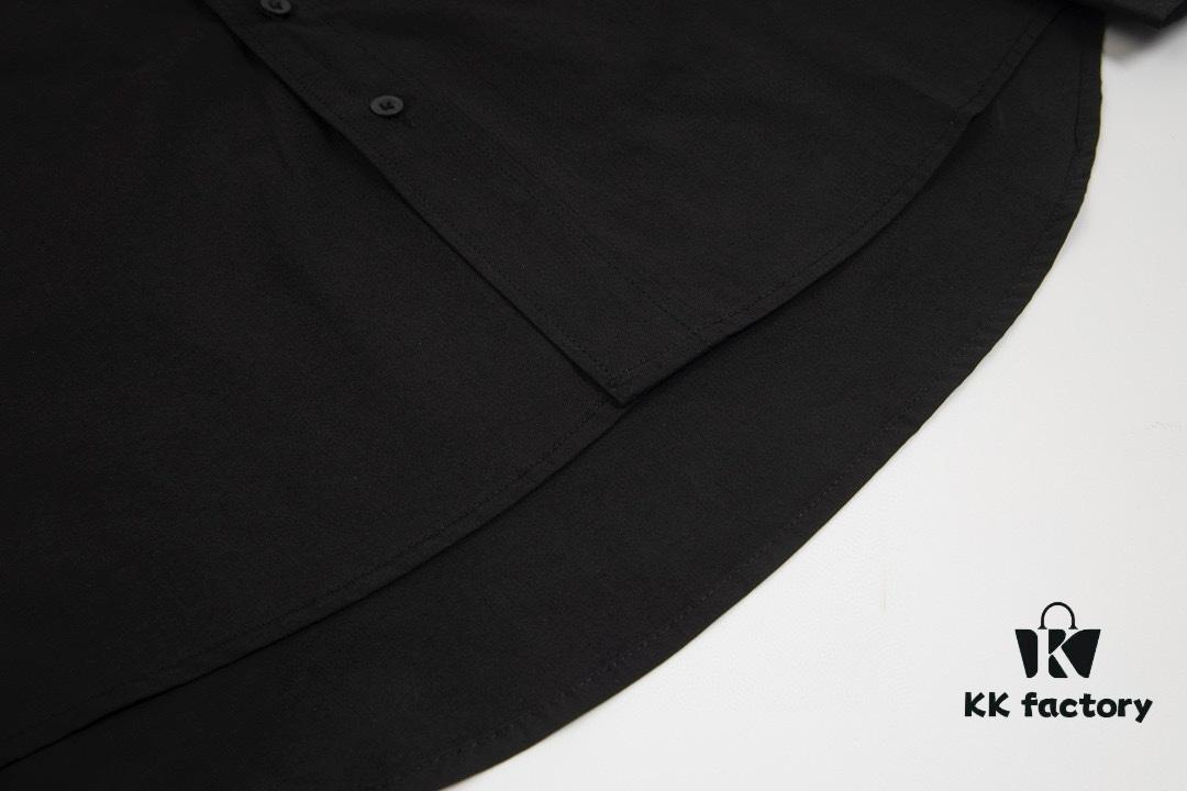 New Balenciaga BLCG 24SS Double-B Orange Graffiti Logo Long Sleeve Shirt with Dual-Arm Print