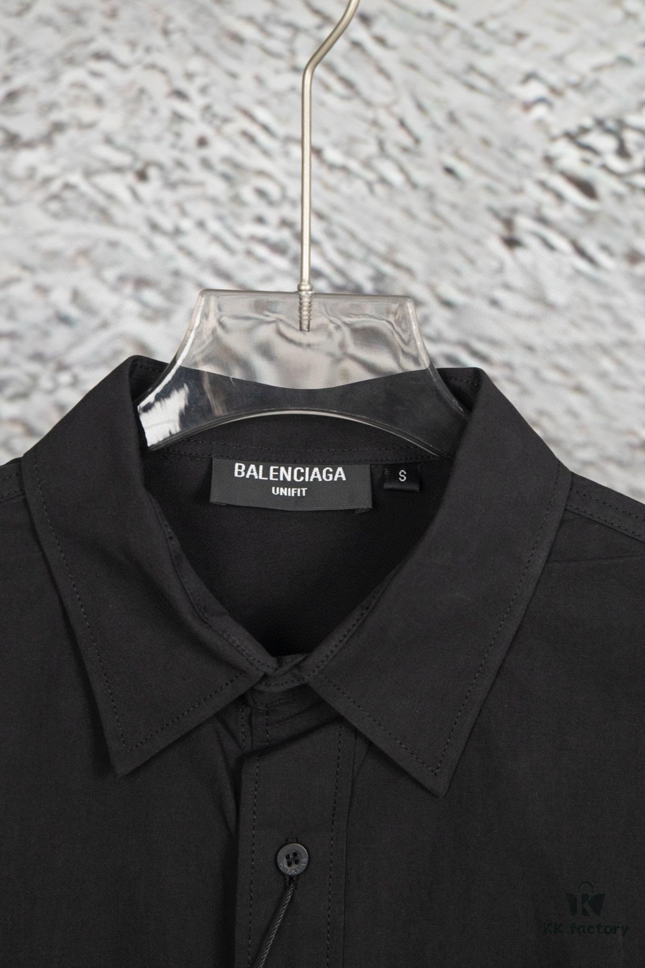 New Balenciaga BLCG 24SS Batman Heavy Embroidery Long Sleeve Shirt