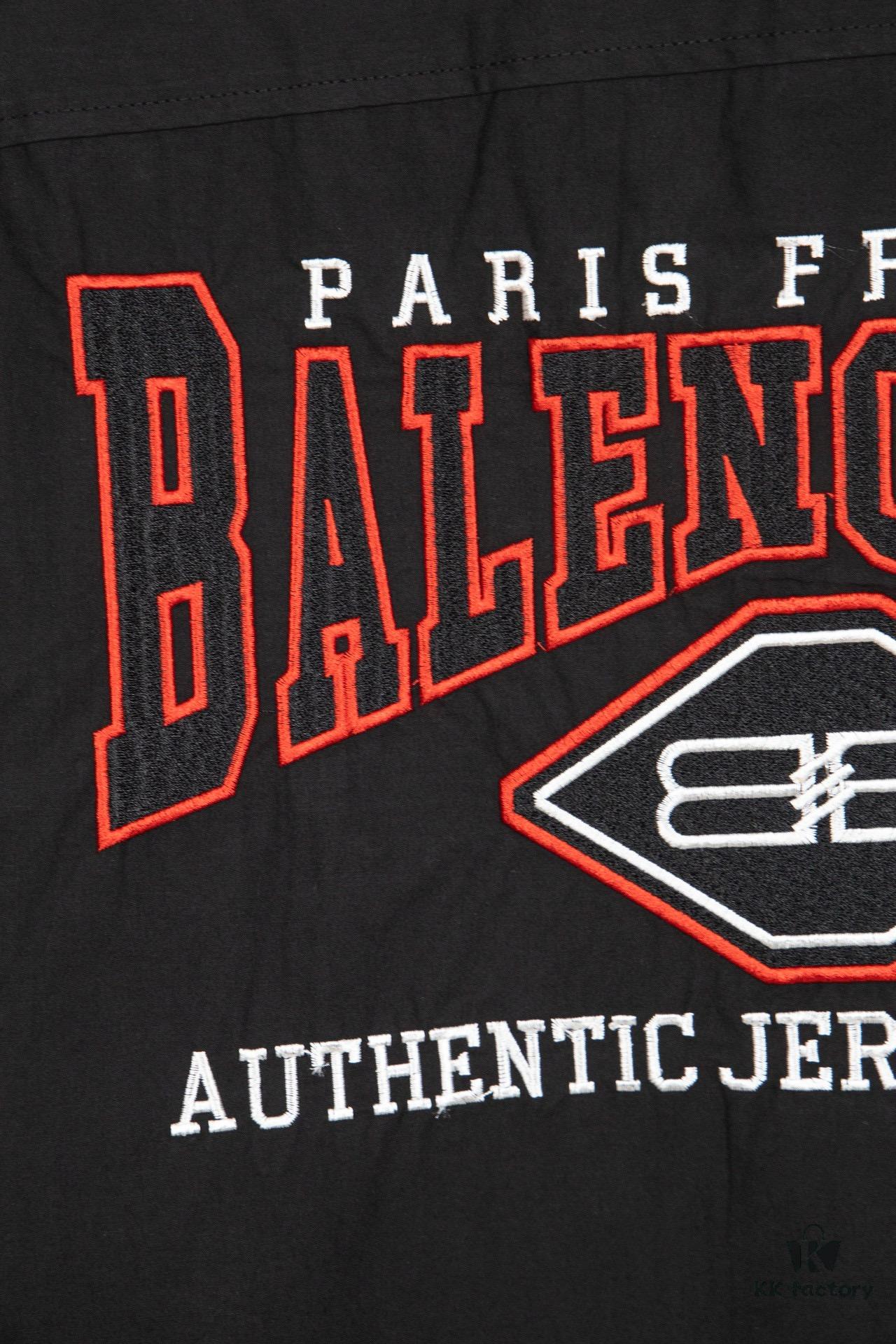 New Balenciaga BLCG 24SS Batman Heavy Embroidery Long Sleeve Shirt