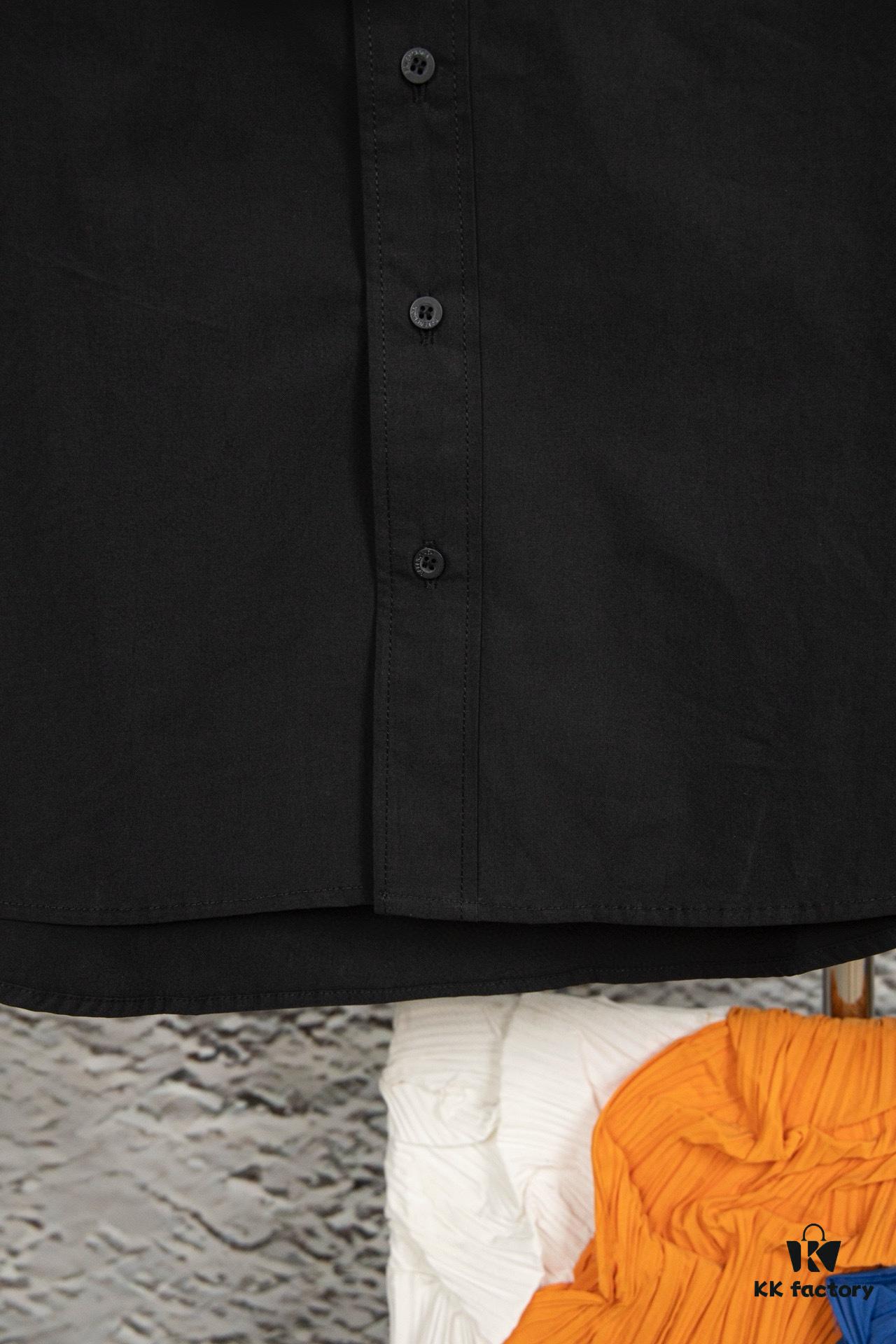 New Balenciaga BLCG 24SS Batman Heavy Embroidery Long Sleeve Shirt