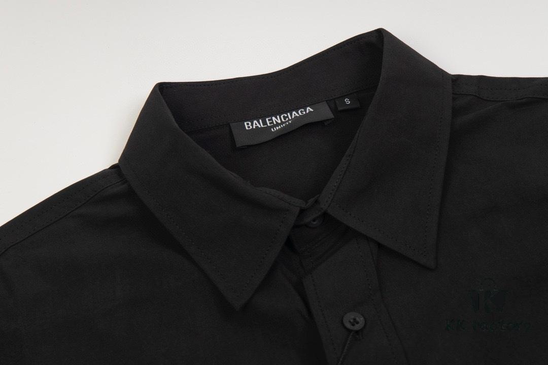 New BALenciaga BLCG 24SS Batman Heavy Embroidery Long-Sleeve Shirt