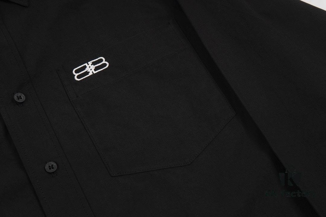 New BALenciaga BLCG 24SS Batman Heavy Embroidery Long-Sleeve Shirt