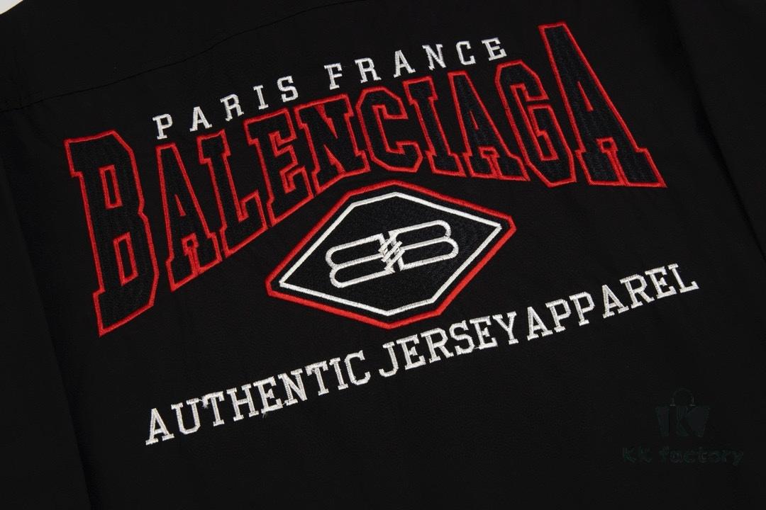 New BALenciaga BLCG 24SS Batman Heavy Embroidery Long-Sleeve Shirt