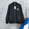New Balenciaga 2023 Embroidered Stand Collar Jacket Unisex Waterproof Coated Double-Layered with Lining