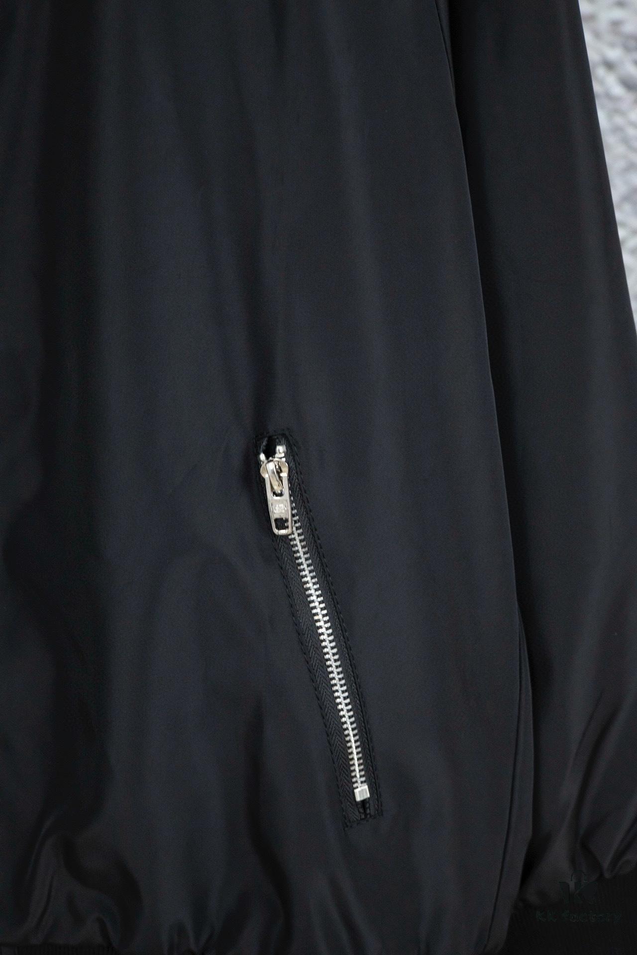 New Balenciaga 2023 Embroidered Stand Collar Jacket Unisex Waterproof Coated Double-Layered with Lining