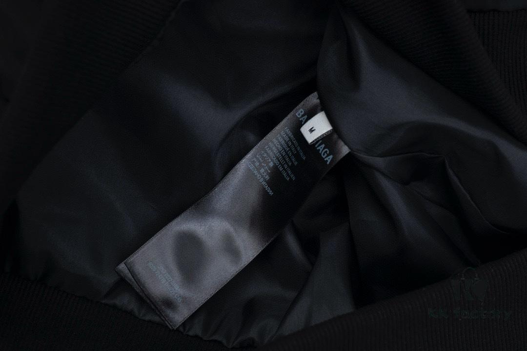 New Balenciaga 2023 Embroidered Stand Collar Jacket Unisex Waterproof Coated Double-Layered with Lining