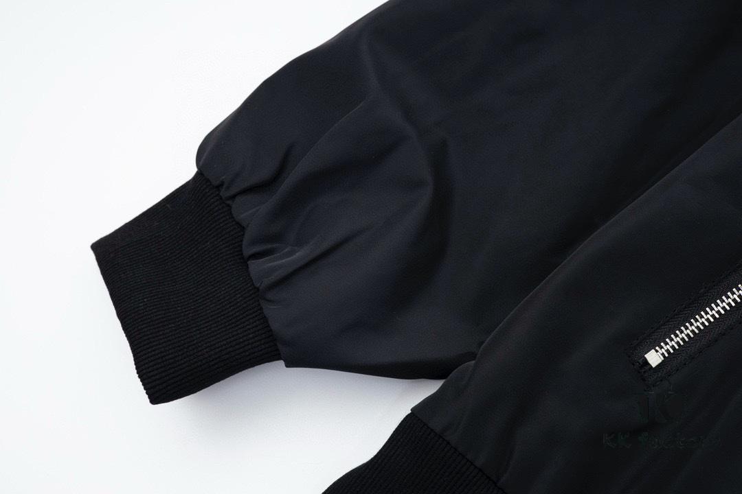 New Balenciaga 2023 Embroidered Stand Collar Jacket Unisex Waterproof Coated Double-Layered with Lining