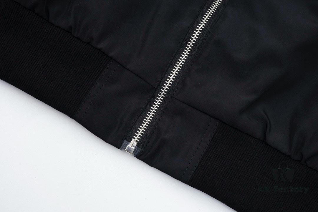 New Balenciaga 2023 Embroidered Stand Collar Jacket Unisex Waterproof Coated Double-Layered with Lining