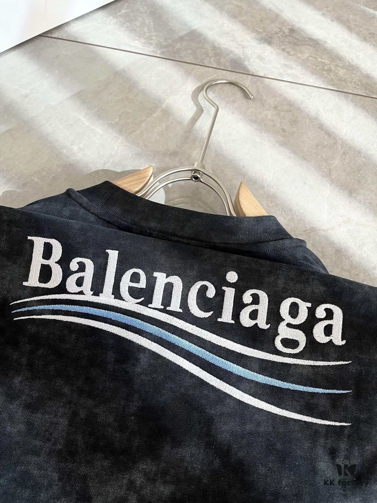 BALENCI*GA 2025 Spring/Summer New Unisex 👫 Short Sleeve T-Shirt with Runway Print and Embroidered Logo – Fashionable Casual Tee in Premium 260g Cotton