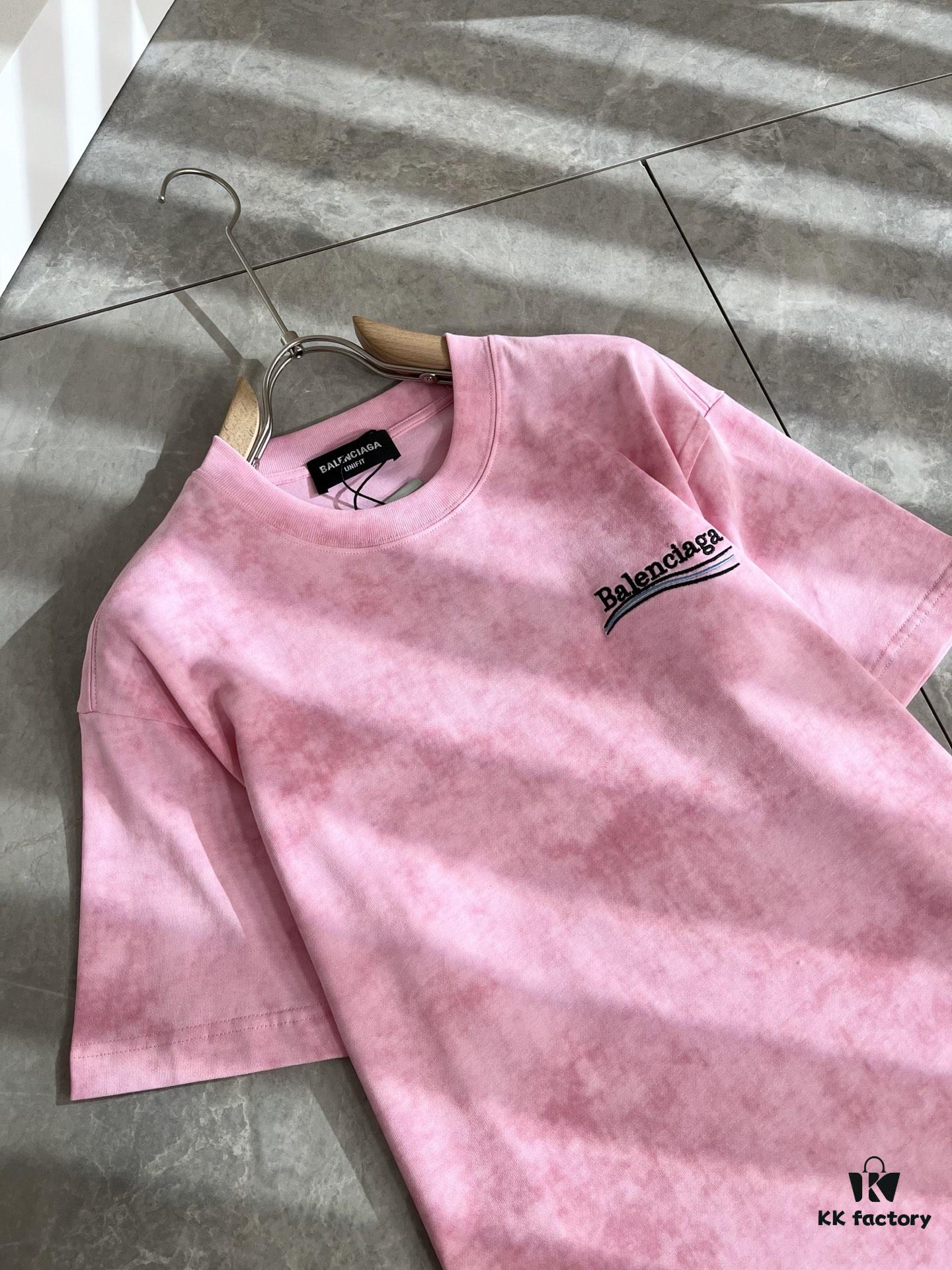 BALENCI*GA 2025 Spring/Summer New Unisex 👫 Short Sleeve T-Shirt with Runway Print and Embroidered Logo – Fashionable Casual Tee in Premium 260g Cotton