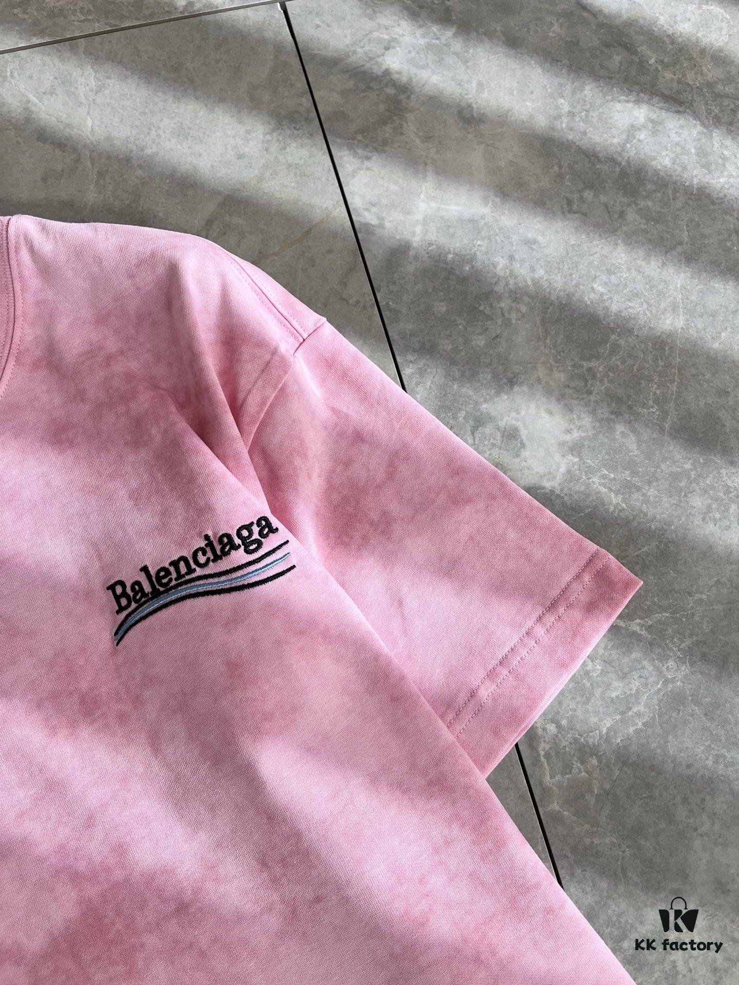 BALENCI*GA 2025 Spring/Summer New Unisex 👫 Short Sleeve T-Shirt with Runway Print and Embroidered Logo – Fashionable Casual Tee in Premium 260g Cotton