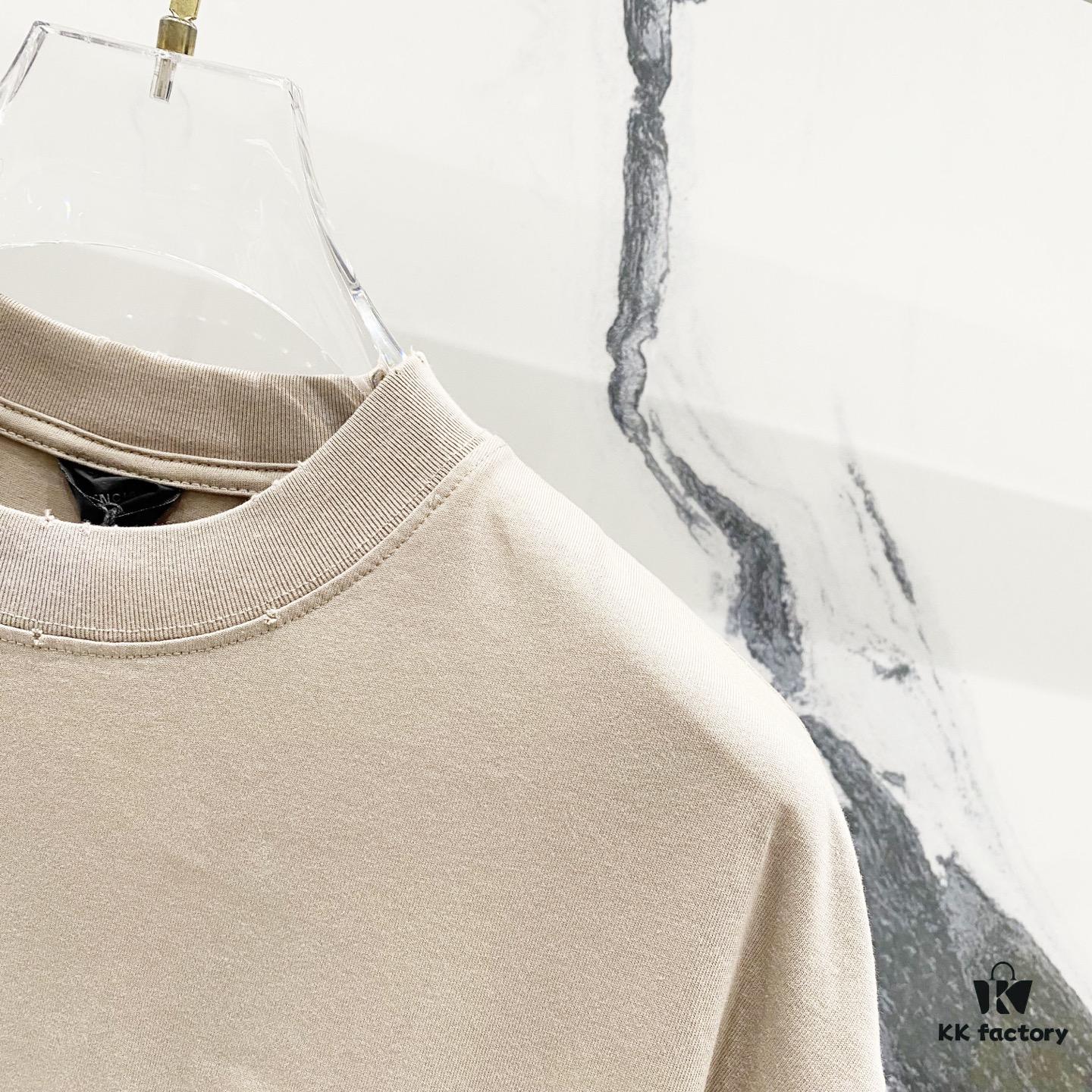 BALENCIAGA 320g Washed Short-Sleeve T-Shirt with Wavy Coke Embroidery and Logo Design