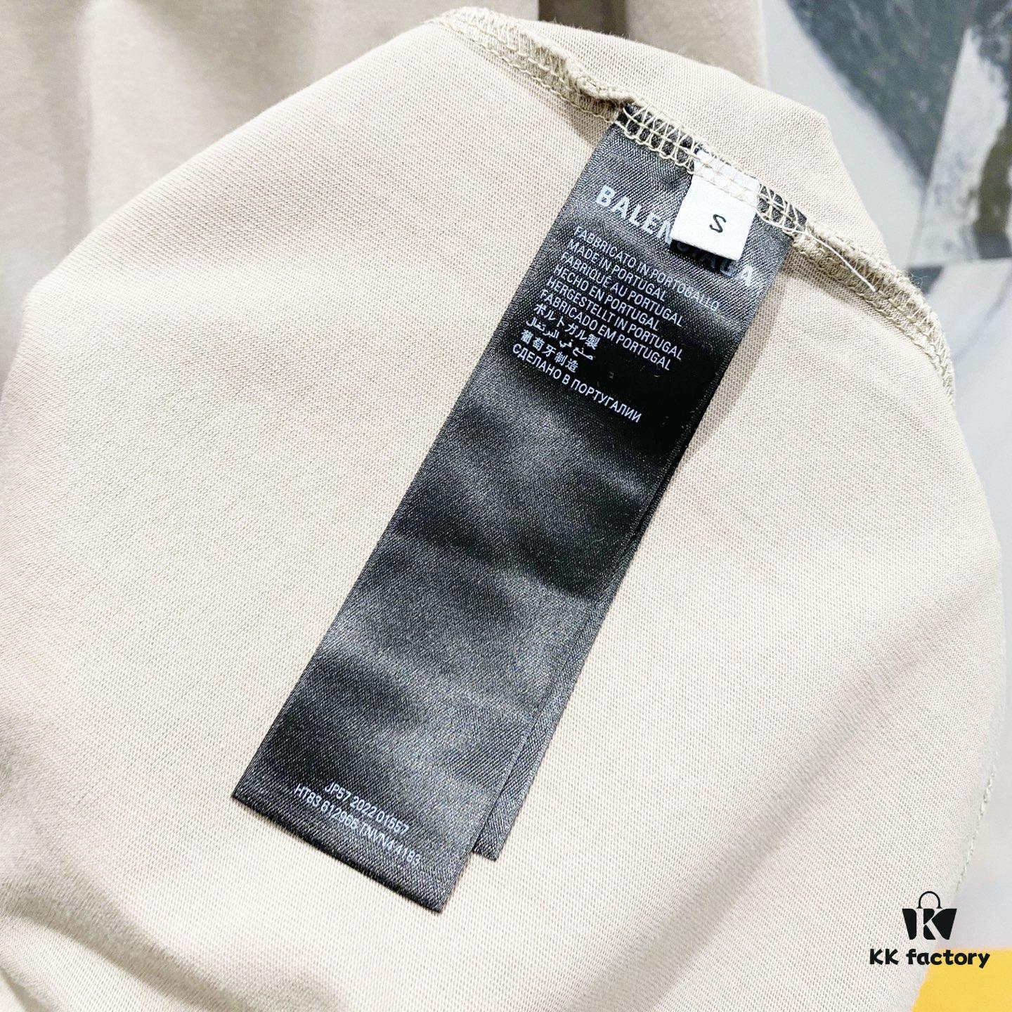 BALENCIAGA 320g Washed Short-Sleeve T-Shirt with Wavy Coke Embroidery and Logo Design