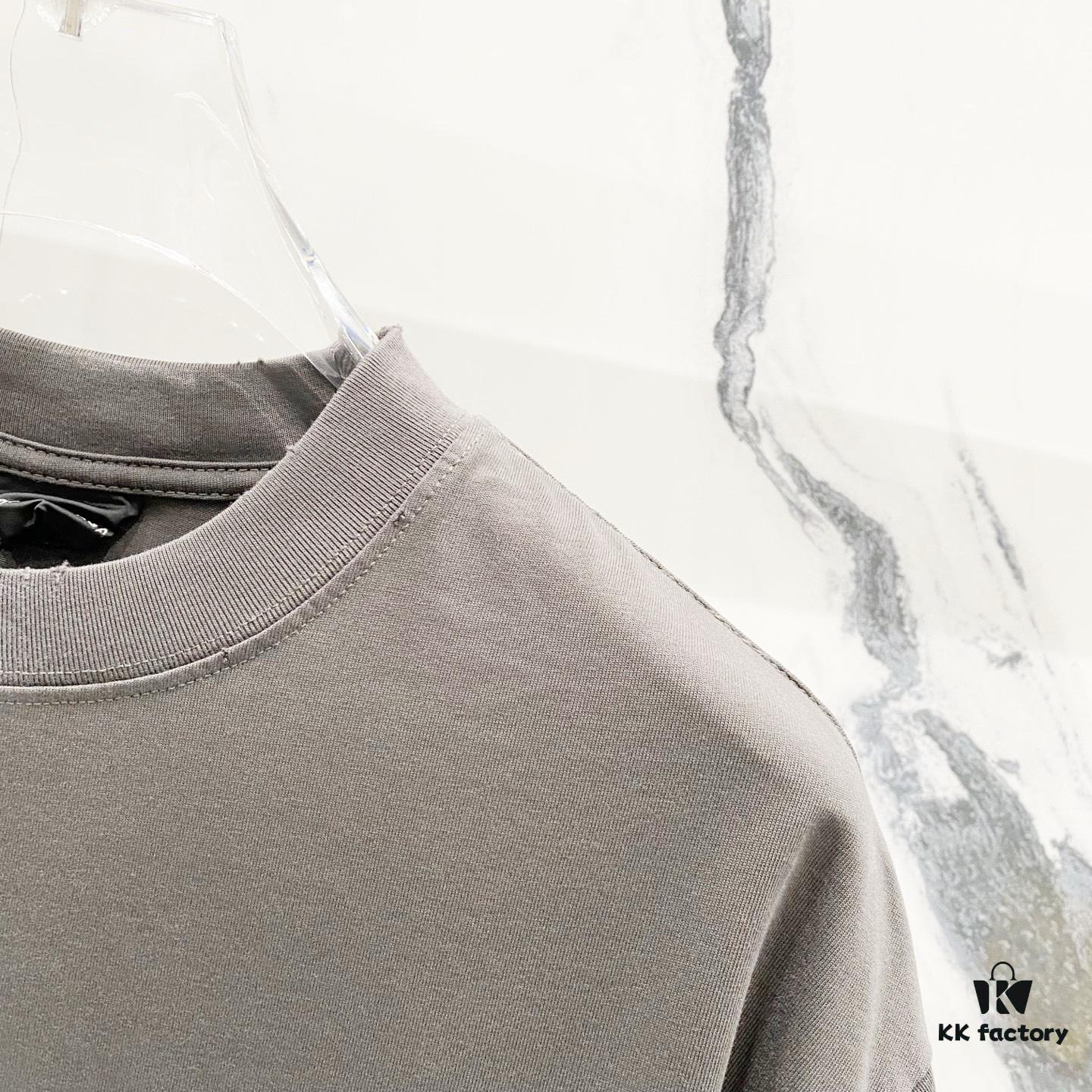 BALENCIAGA 320g Washed Short-Sleeve T-Shirt with Wavy Coke Embroidery and Logo Design