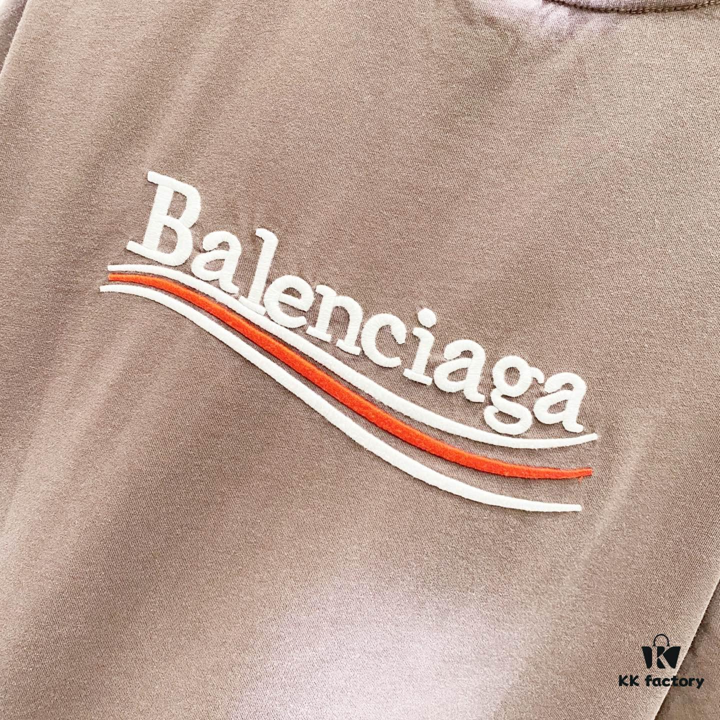 BALENCIAGA Balenciaga 320g Washed Short-Sleeve T-Shirt with Wavy Coca-Cola Embroidery and Logo Design