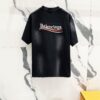 BALENCIAGA 320g Washed Short-Sleeve T-Shirt with Wavy Coke Embroidery and Logo Design