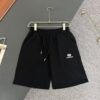 Balenciaga 400g Heavyweight Cotton Loose Casual Shorts with Embroidered Logo Design