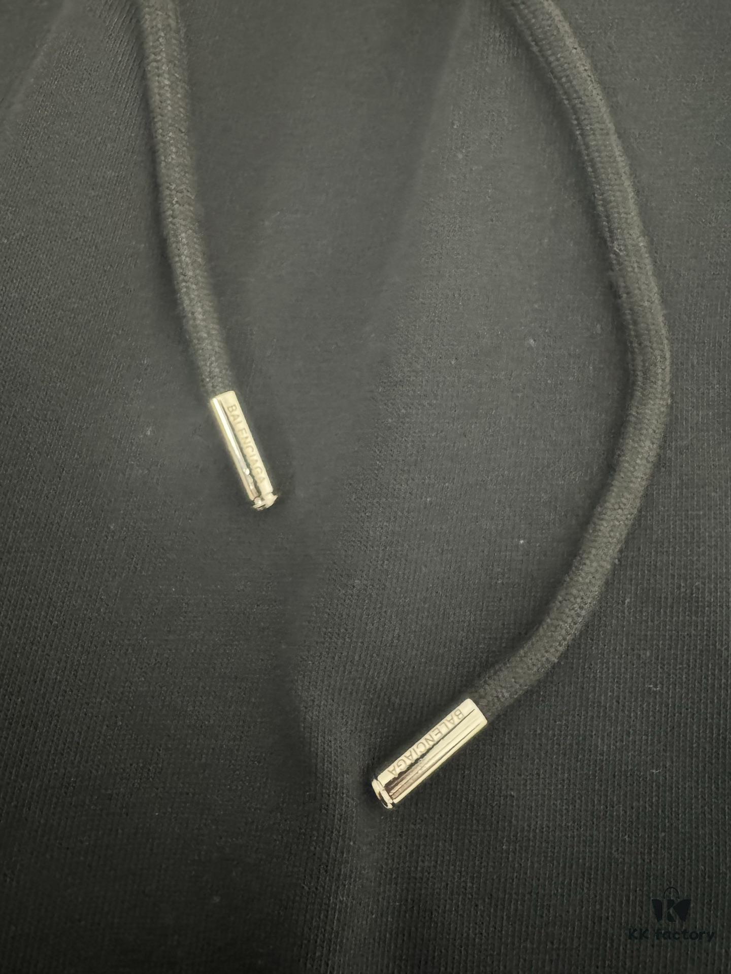 Balenciaga 400g Heavyweight Cotton Loose Casual Shorts with Embroidered Logo Design