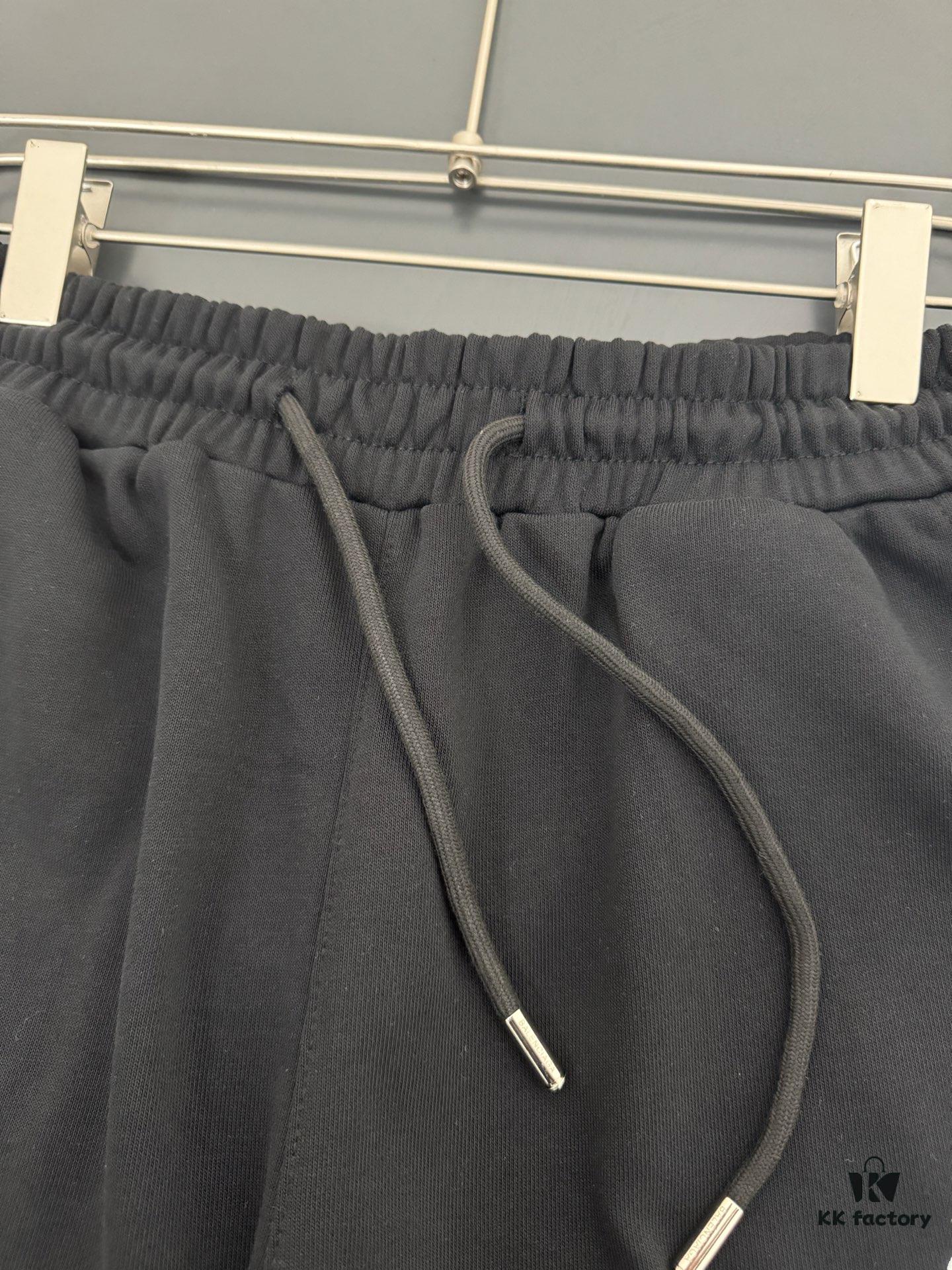 Balenciaga 400g Heavyweight Cotton Loose Casual Shorts with Embroidered Logo Design