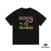 BALENCIAGA* Balenciaga* Loose Fit Printed Logo Short Sleeve T-Shirt for Spring and Summer, Stylish Crew Neck Unisex Cotton Tee
