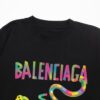 BALENCIAGA* Balenciaga* Loose Fit Printed Logo Short Sleeve T-Shirt for Spring and Summer, Stylish Crew Neck Unisex Cotton Tee
