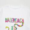 BALENCIAGA*Balenciaga* Loose Fit Printed Logo Short Sleeve T-Shirt for Spring and Summer