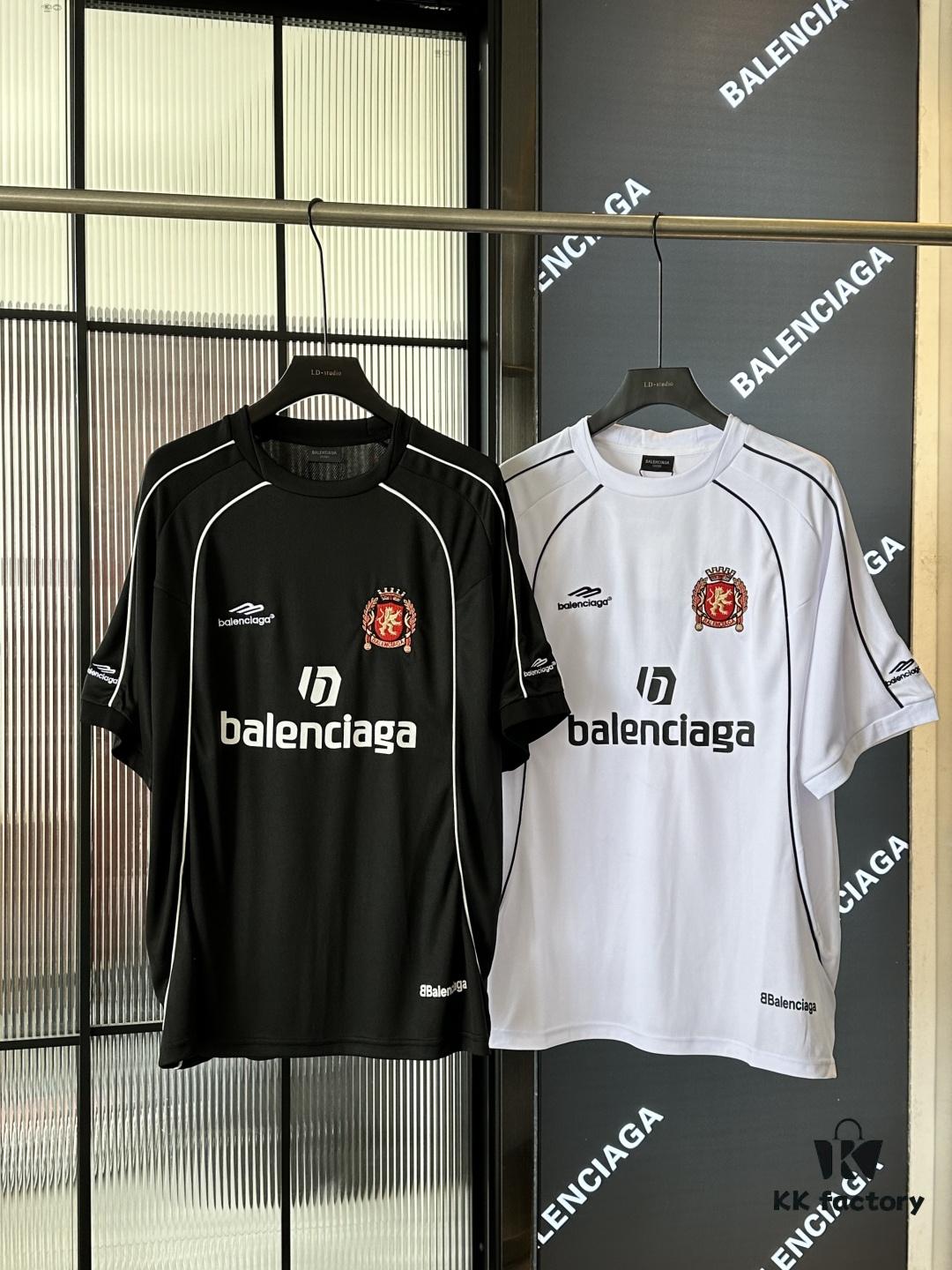 Top Version (Different from Standard Stock) Balenciaga/25SS Paris Fashion Week Manchester United Collaborative Football 10 Number Embroidered Print Short Sleeve T-Shirt