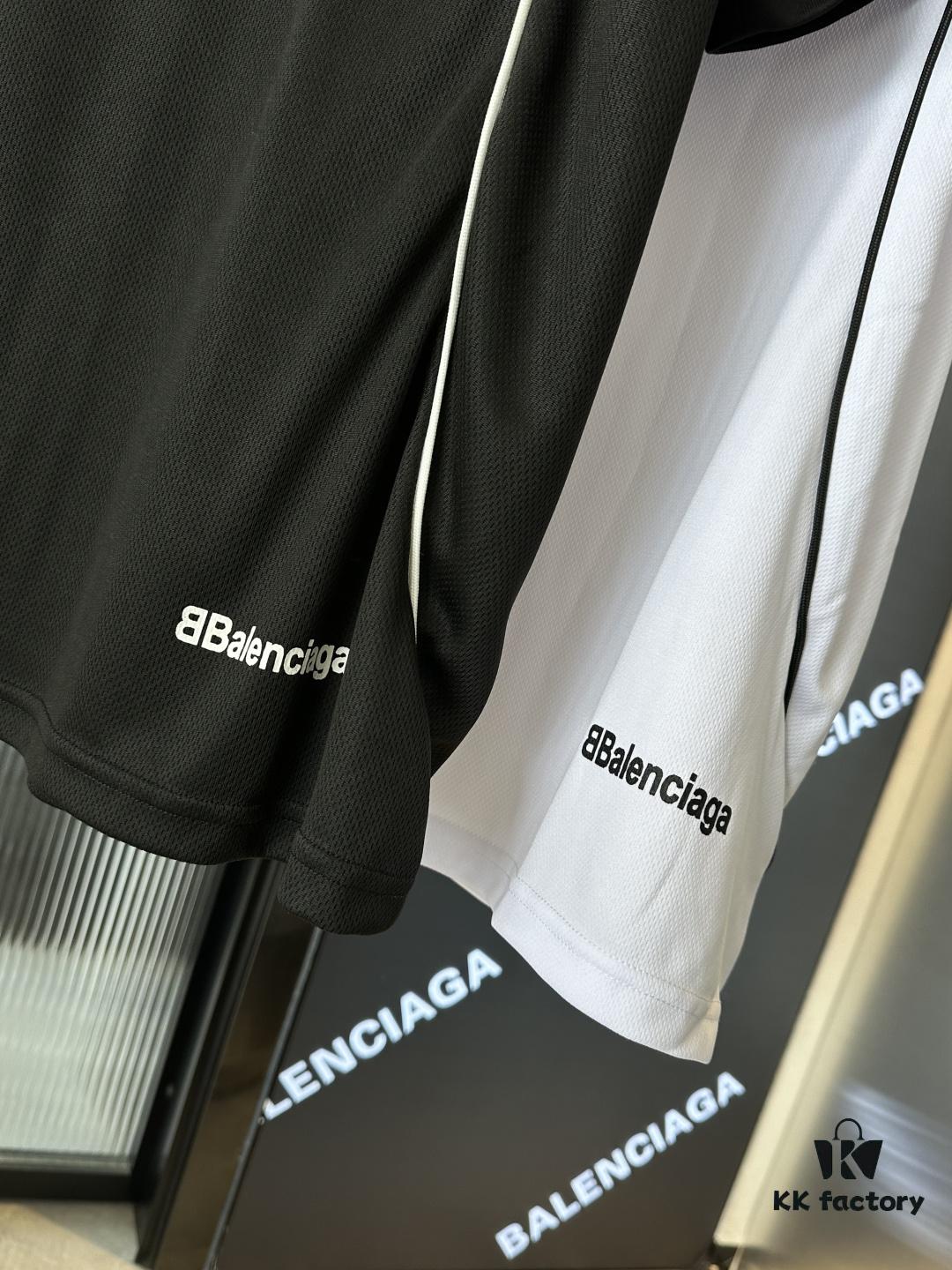 Top Version (Different from Standard Stock) Balenciaga/25SS Paris Fashion Week Manchester United Collaborative Football 10 Number Embroidered Print Short Sleeve T-Shirt