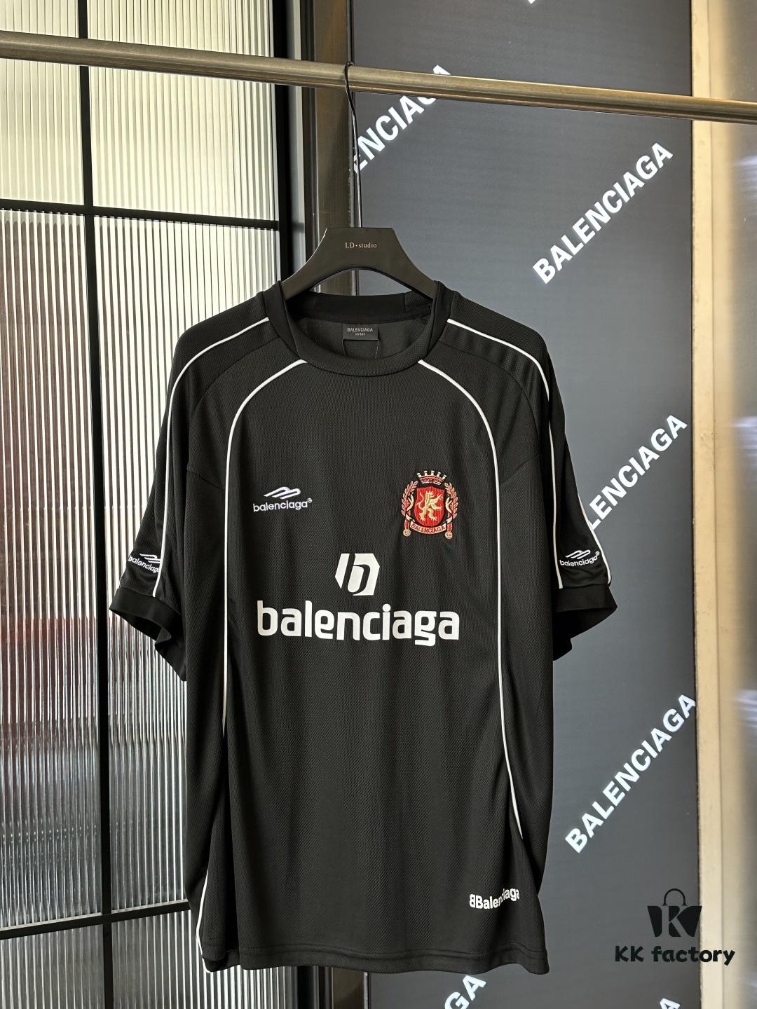 Top Version (Different from Standard Stock) Balenciaga/25SS Paris Fashion Week Manchester United Collaborative Football 10 Number Embroidered Print Short Sleeve T-Shirt