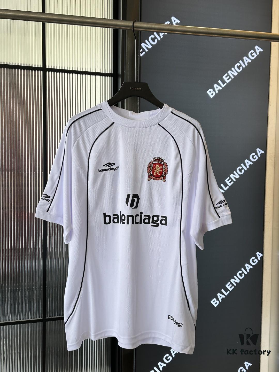 Top Version (Different from Standard Stock) Balenciaga/25SS Paris Fashion Week Manchester United Collaborative Football 10 Number Embroidered Print Short Sleeve T-Shirt